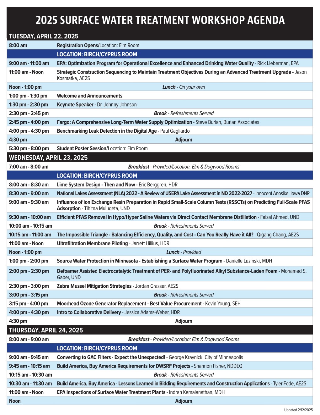 AWWA ND Surface Water Treatment Workshop